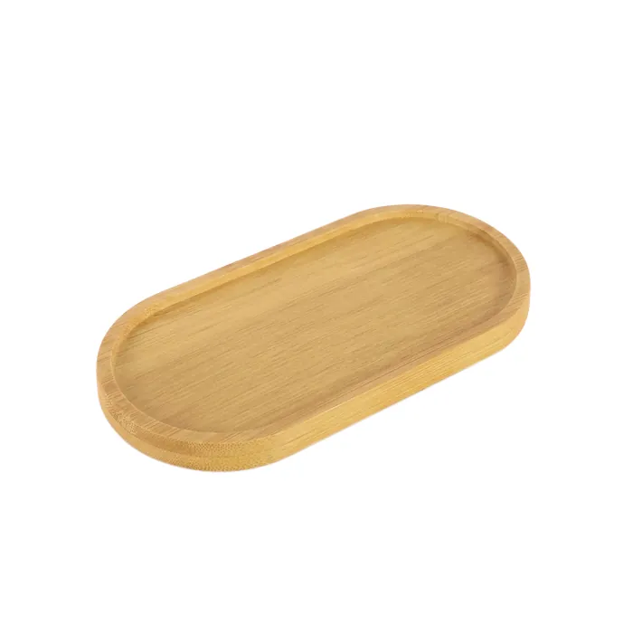 Bandeja Multiuso Oval Bambu 18X10Cm