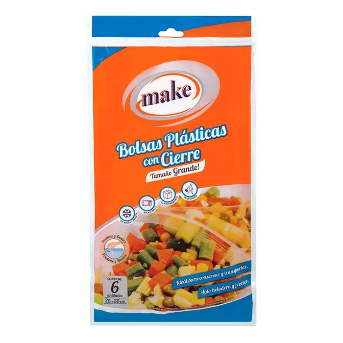 Bolsa Freezer C/Cierre Grande X6 Make