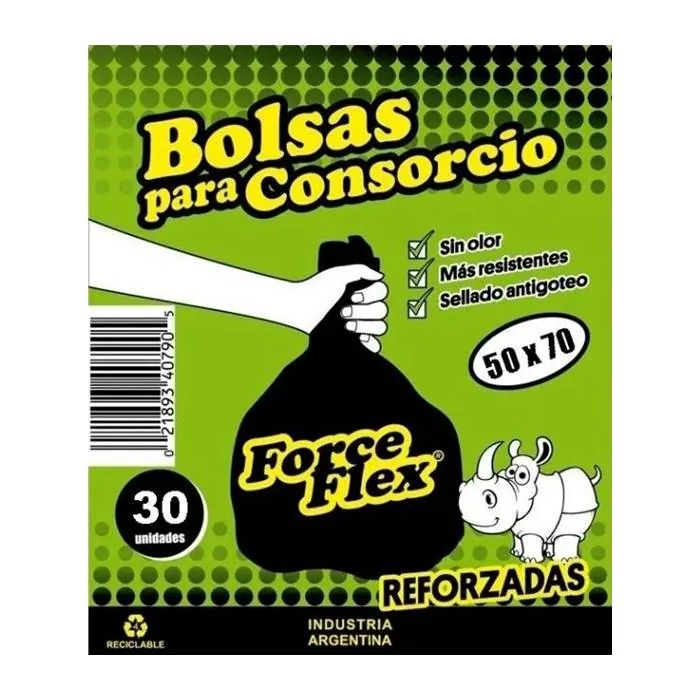 Bolsa Residuo Forceflex 50X70X30U 25Mic