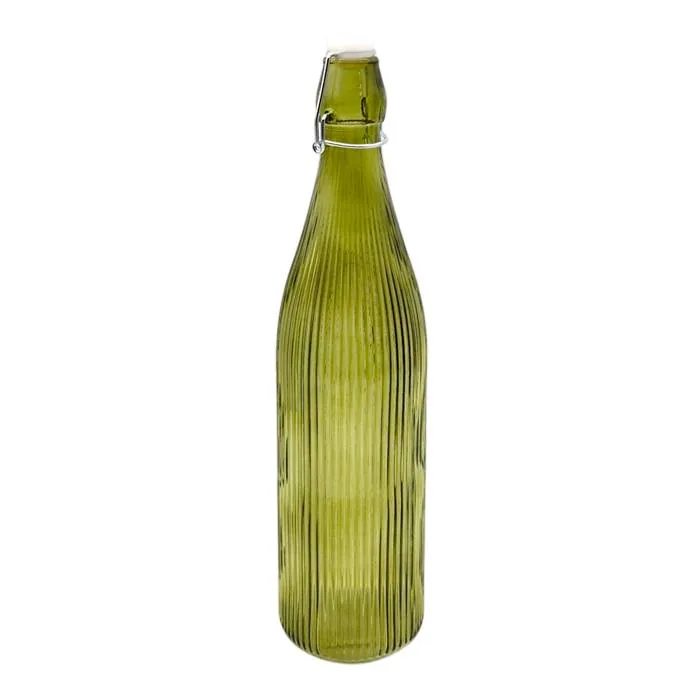 Botella Vidrio Verde Rayada 1150Ml. Carol