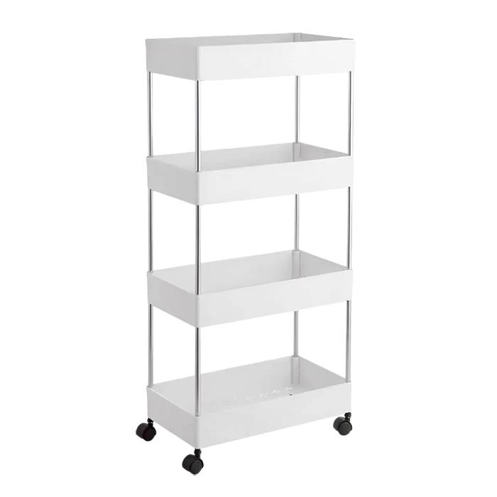Carrito Organizador Plastico 4 Estantes C/Ruedas