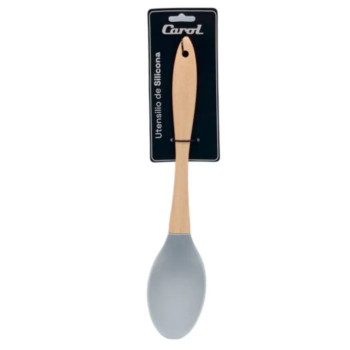 Cuchara Guiso Silicona Gris Carol