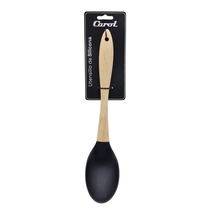 Cuchara Guiso Silicona Negro Carol