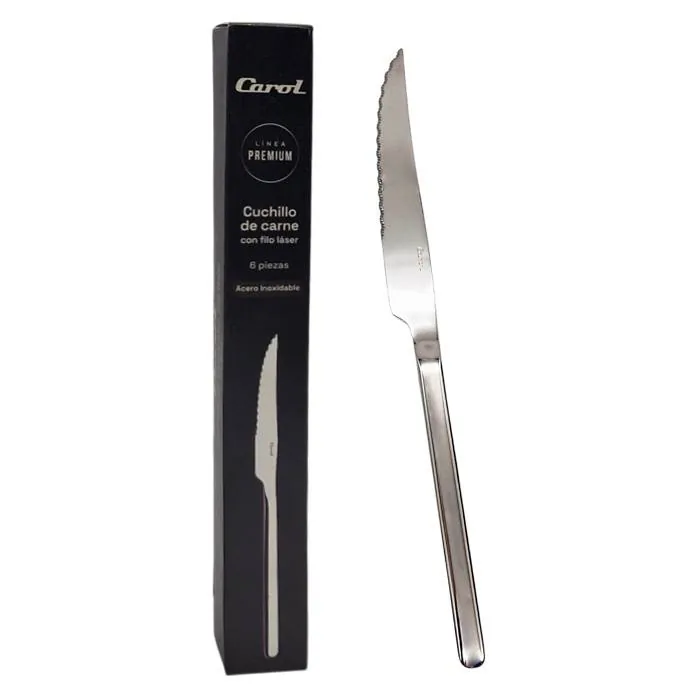 Cuchillo Acero Inox. Carol Caja X6
