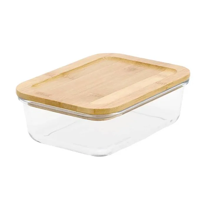 Hermetico Vidrio T/ Bambu 1040Ml Carol