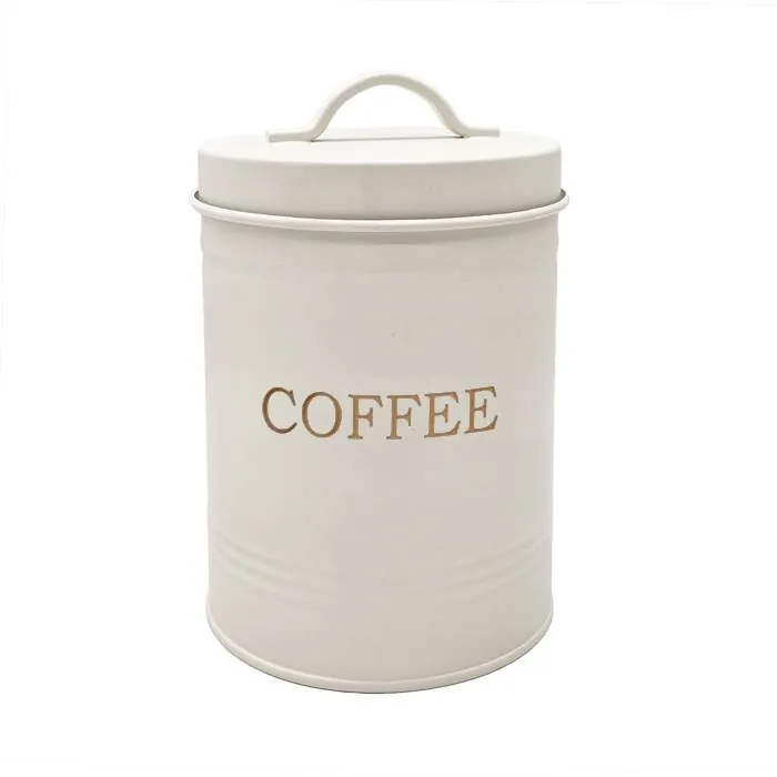 Lata Acero Vintage Crema "Coffee"