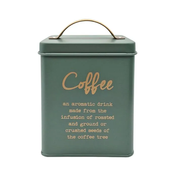 Lata Acero Vintage Verde "Coffee"