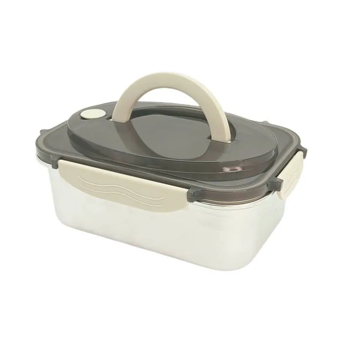 Lunchera Acero Inox. T/Plastica 4 Trabas