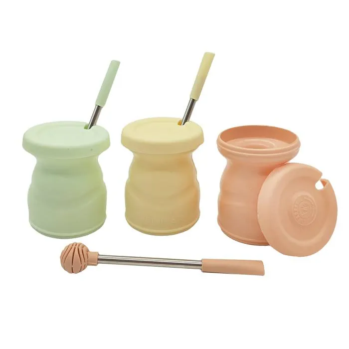 Mate Plástico C/Tapa Y Bombilla