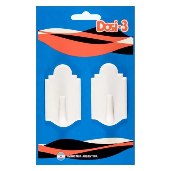 Percha Adhesiva Cuad.x 2