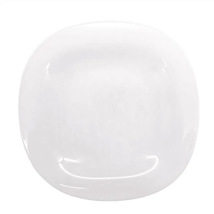 Plato Carine Postre Blanco Templado