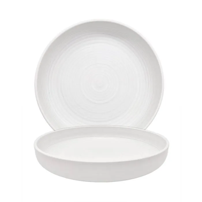 Plato Hondo Gres Fusion Blanco 21Cm. Carol