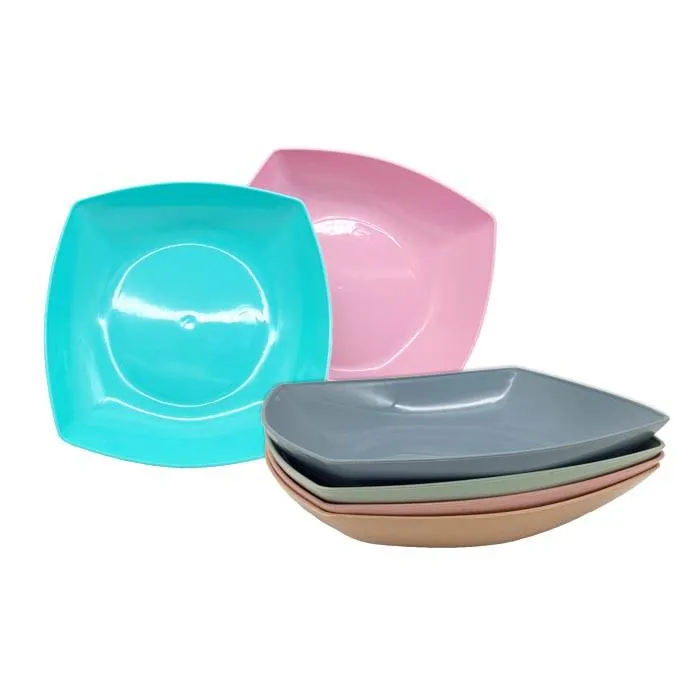 Plato Hondo Plastico Cuadrado