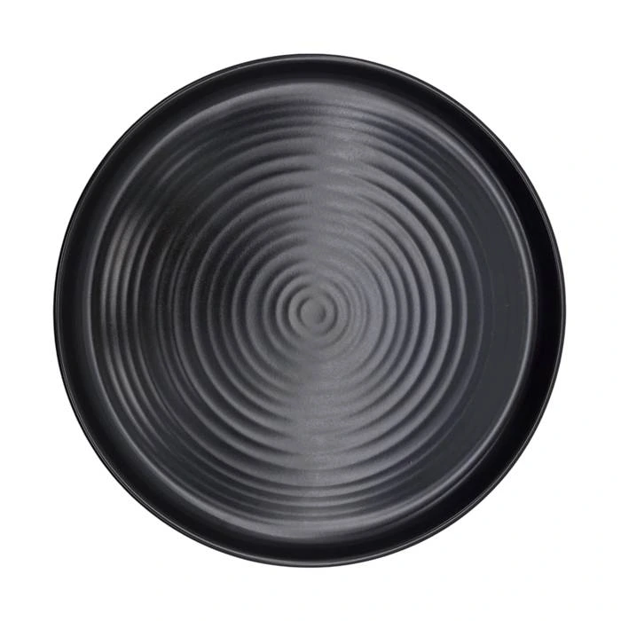 Plato Playo Gres Fusion Negro 26Cm. Carol