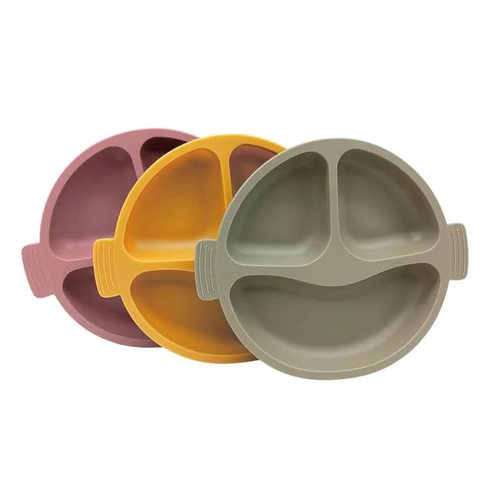 Plato Silicona 3 Divisiones C/Ventozas