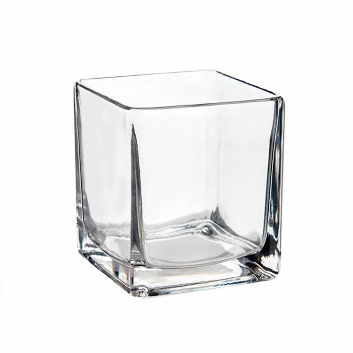 Porta Vela Vaso Cuadrado