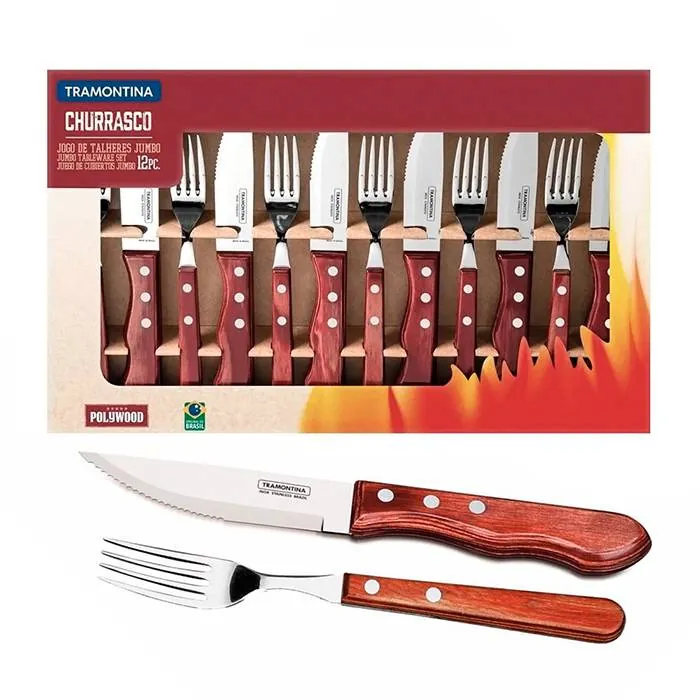 Set Cubiertos Polywood Jumbo 12 Pzs.