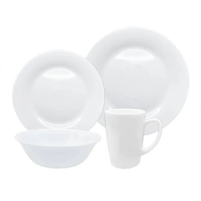 Set Vajilla 24Pz Opal Blanco Carol Redondo