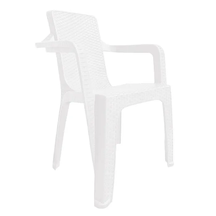 Sillón Simil Ratan Reforzado Blanco