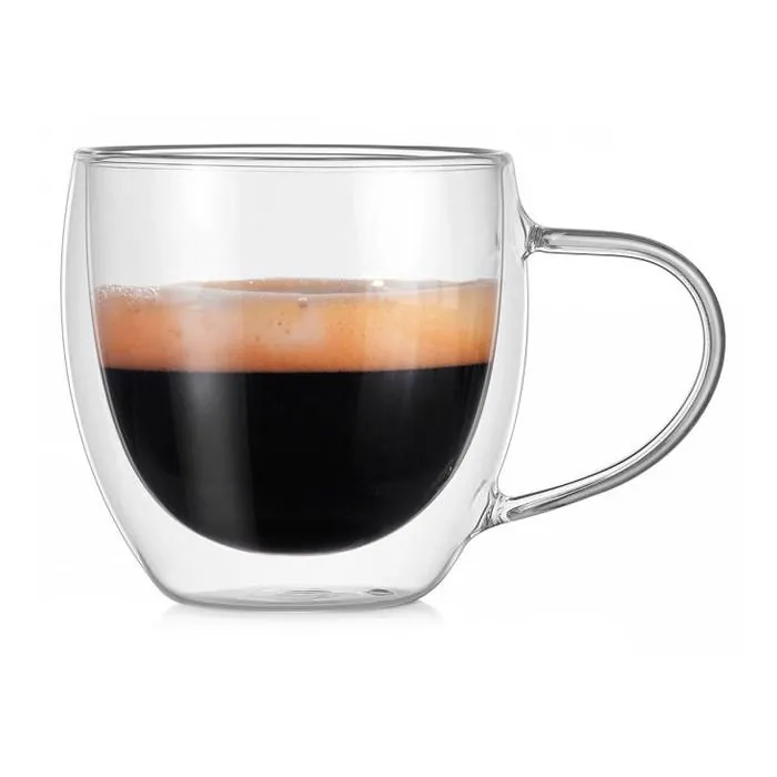 Taza Cafe Doble Vidrio 80Cc
