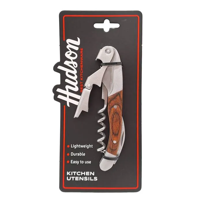 Tirabuzon Doble Accion C/Madera Hudson